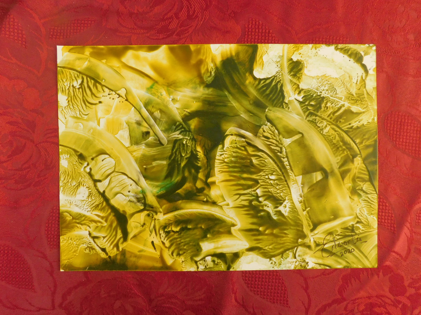 'Waves' Encaustic wax small size painting