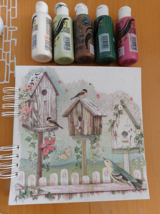 stamperia rice paper and acrylic paints in matching colours