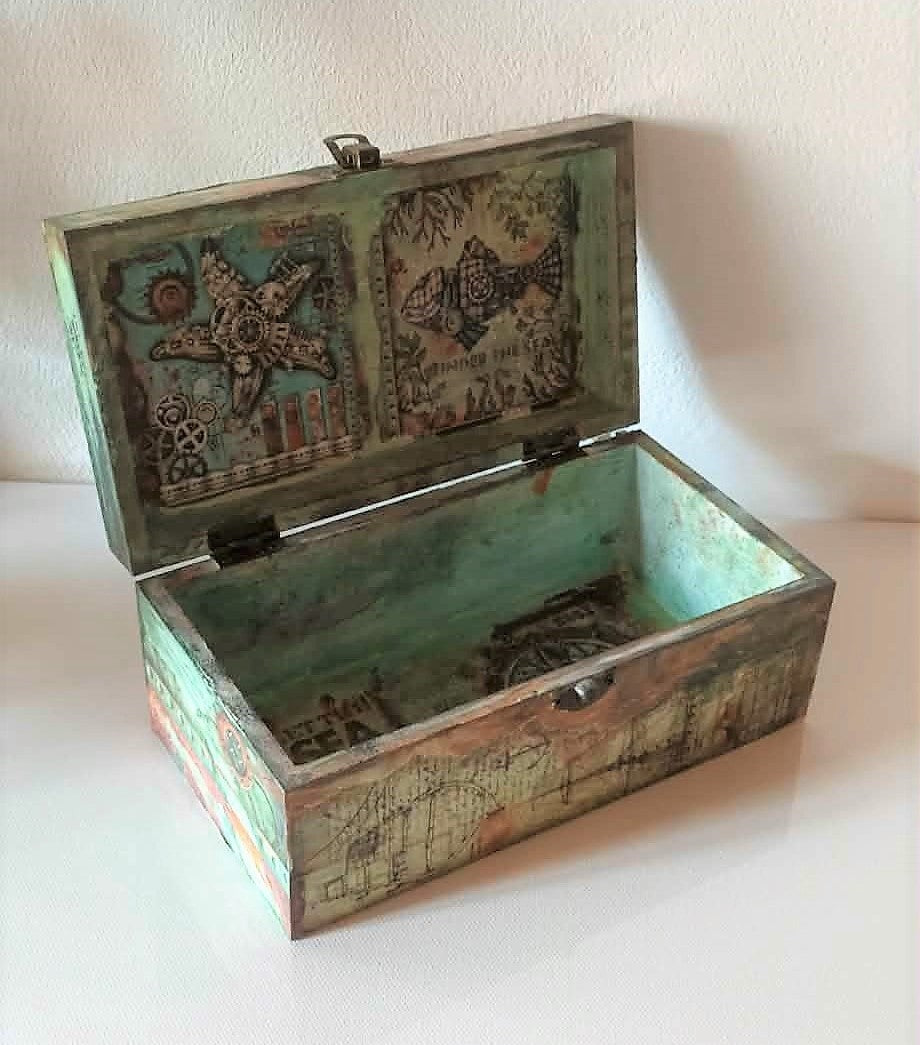 stamperia theme handcrafted wooden box