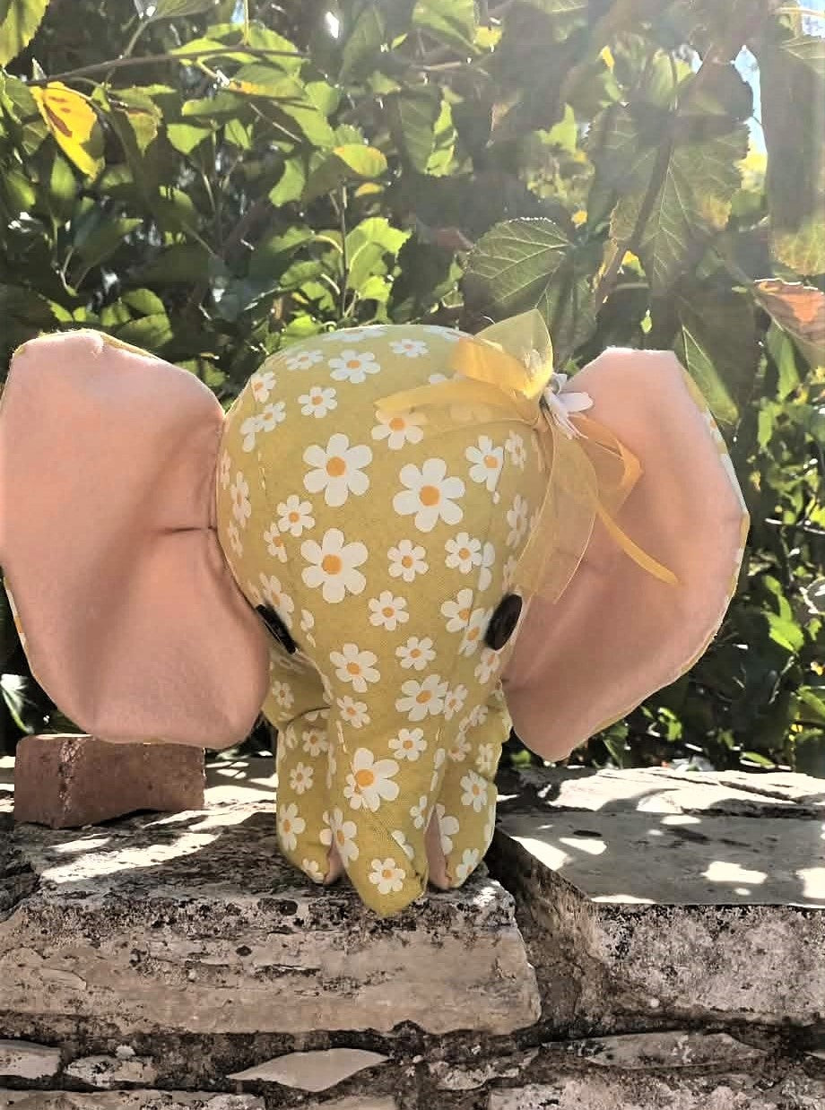 Plush elephant with floral pattern for kids
