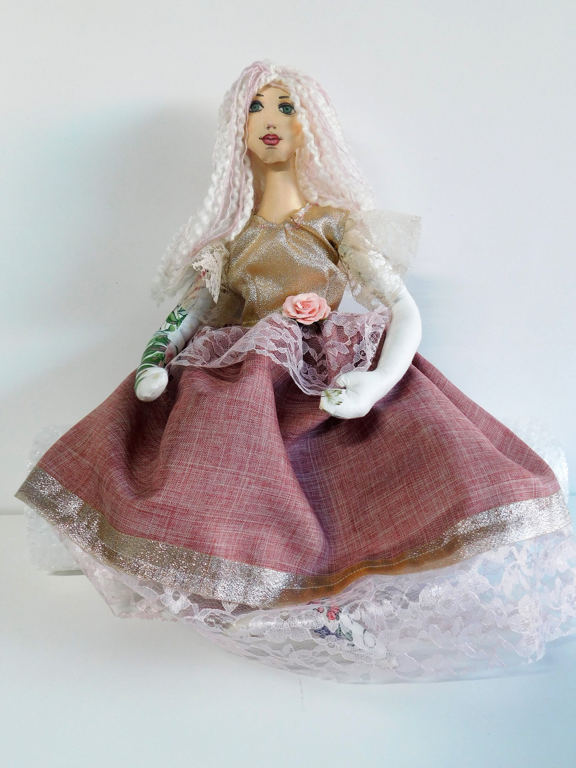 collectable handmade fabric doll