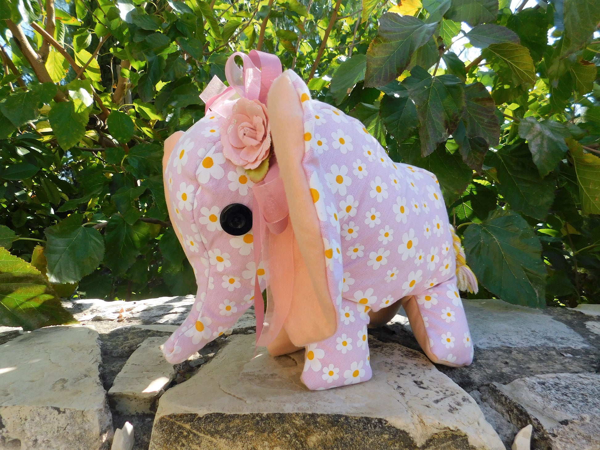pink fabric elephant