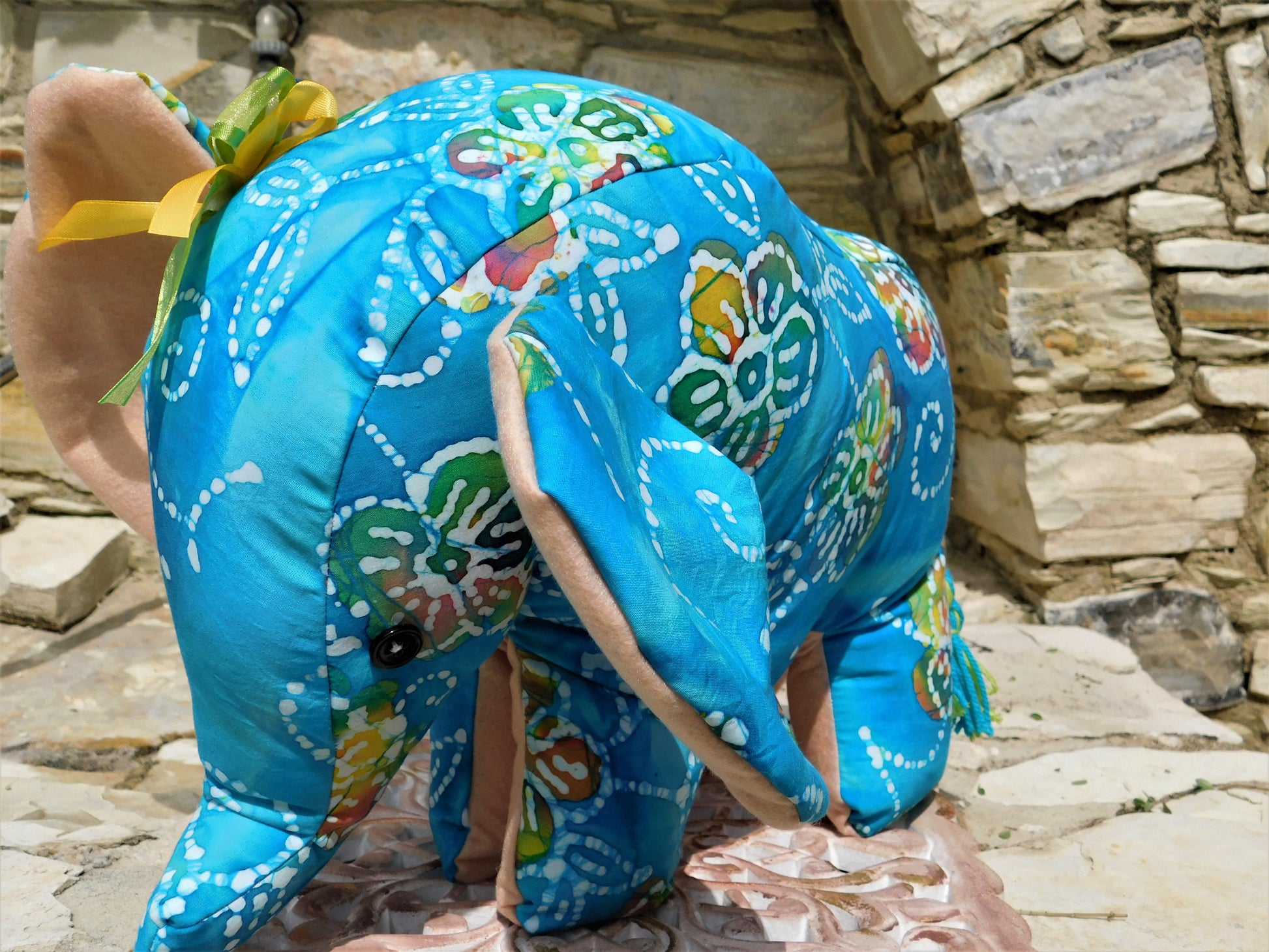 Colorful elephant soft fabric toy