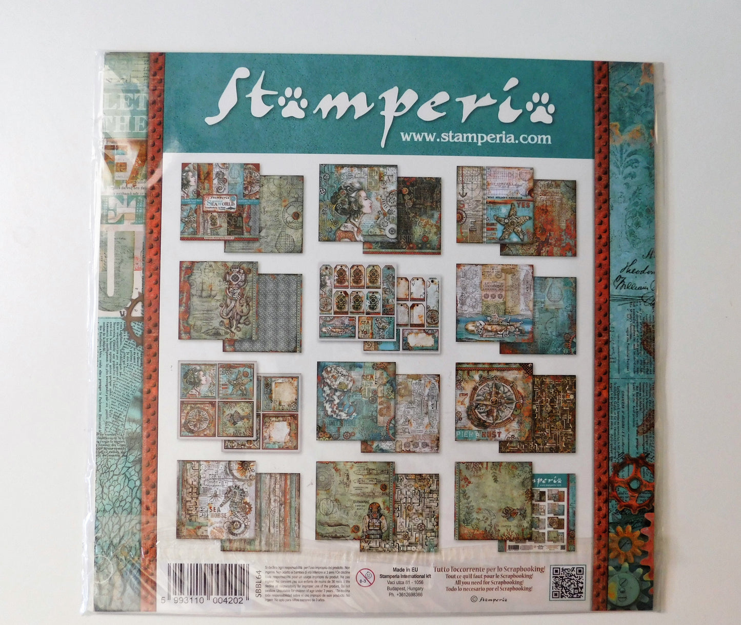 Stamperia Scrapbook Paper Pad  "Mechanical Sea World"