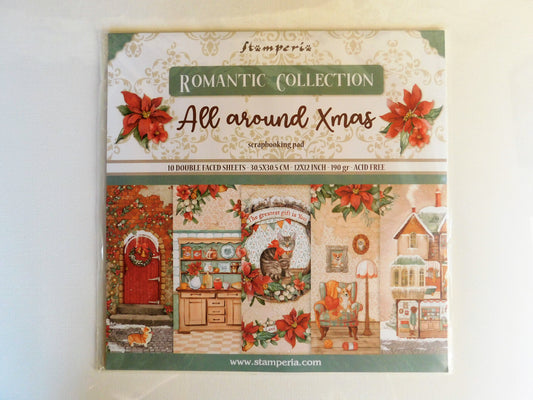 A scrapbooking paper pad "Romantic Collection All around Xmas" from Stamperia