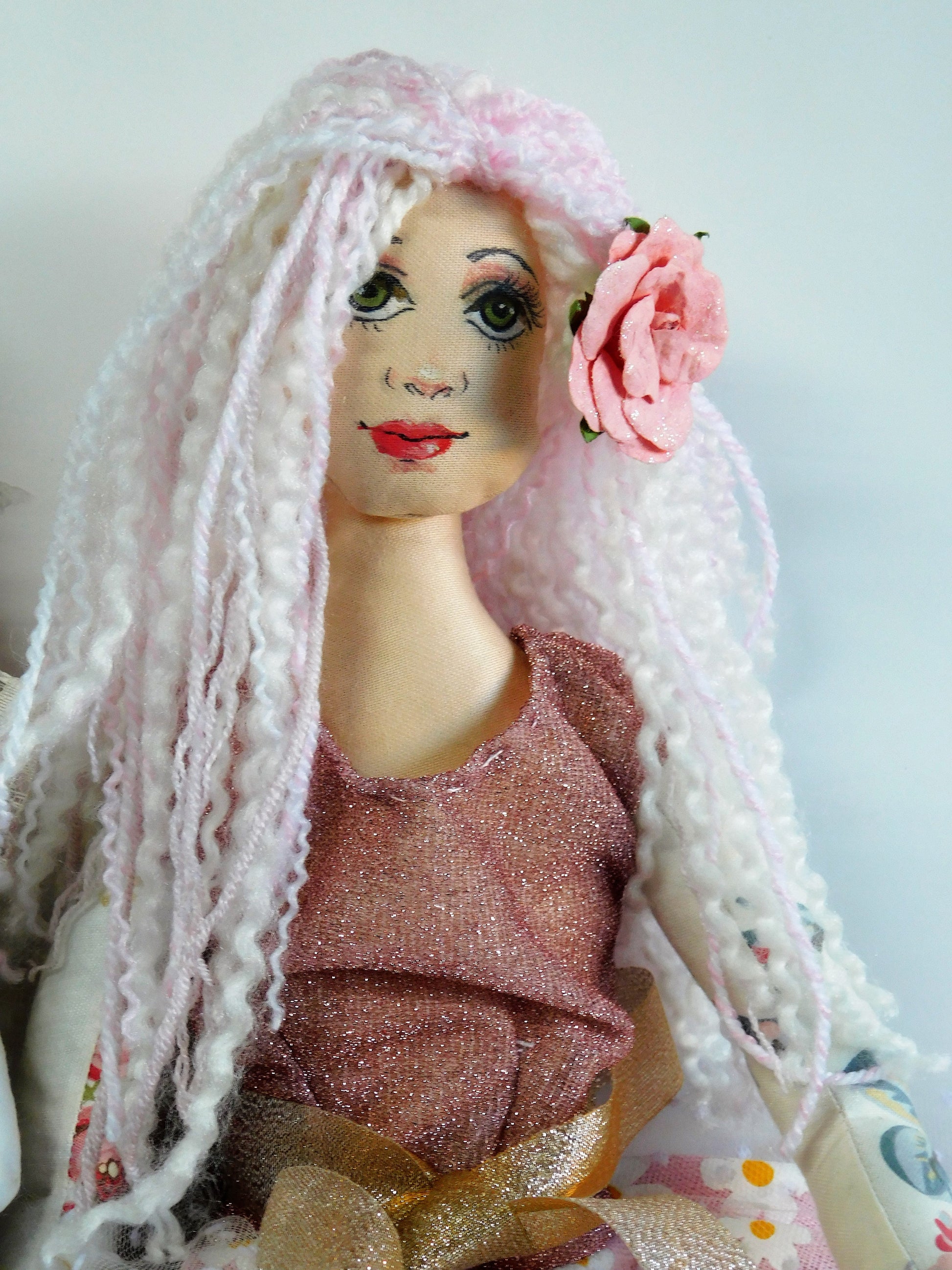 Collectable handcrafted fabric doll