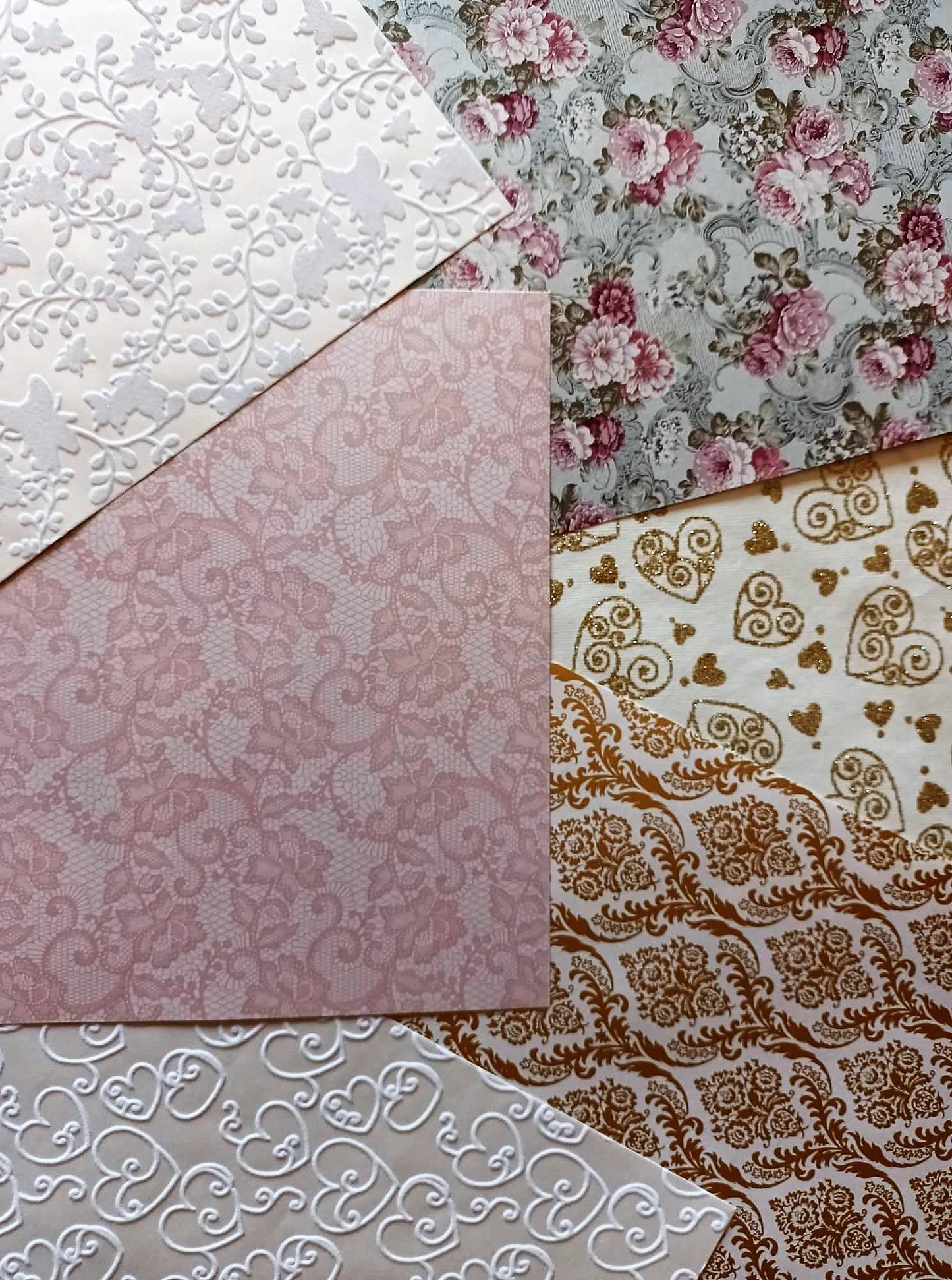 Romantic A4 Patterned Paper