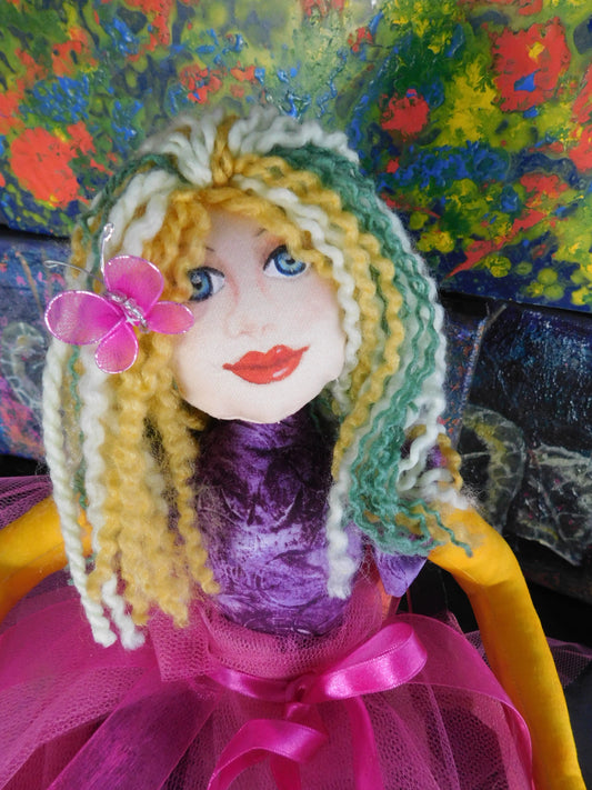 Handmade Fabric Doll - Mariposa / The Crafts Ark
