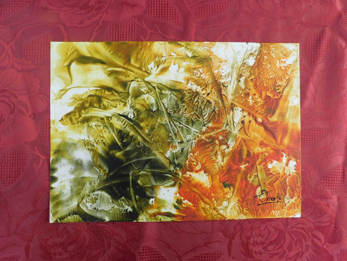 'Waves'  Encaustic wax small size painting