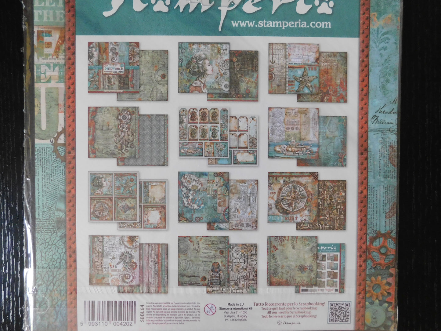 Stamperia Scrapbook Paper Set - 'Mechanical Sea World'