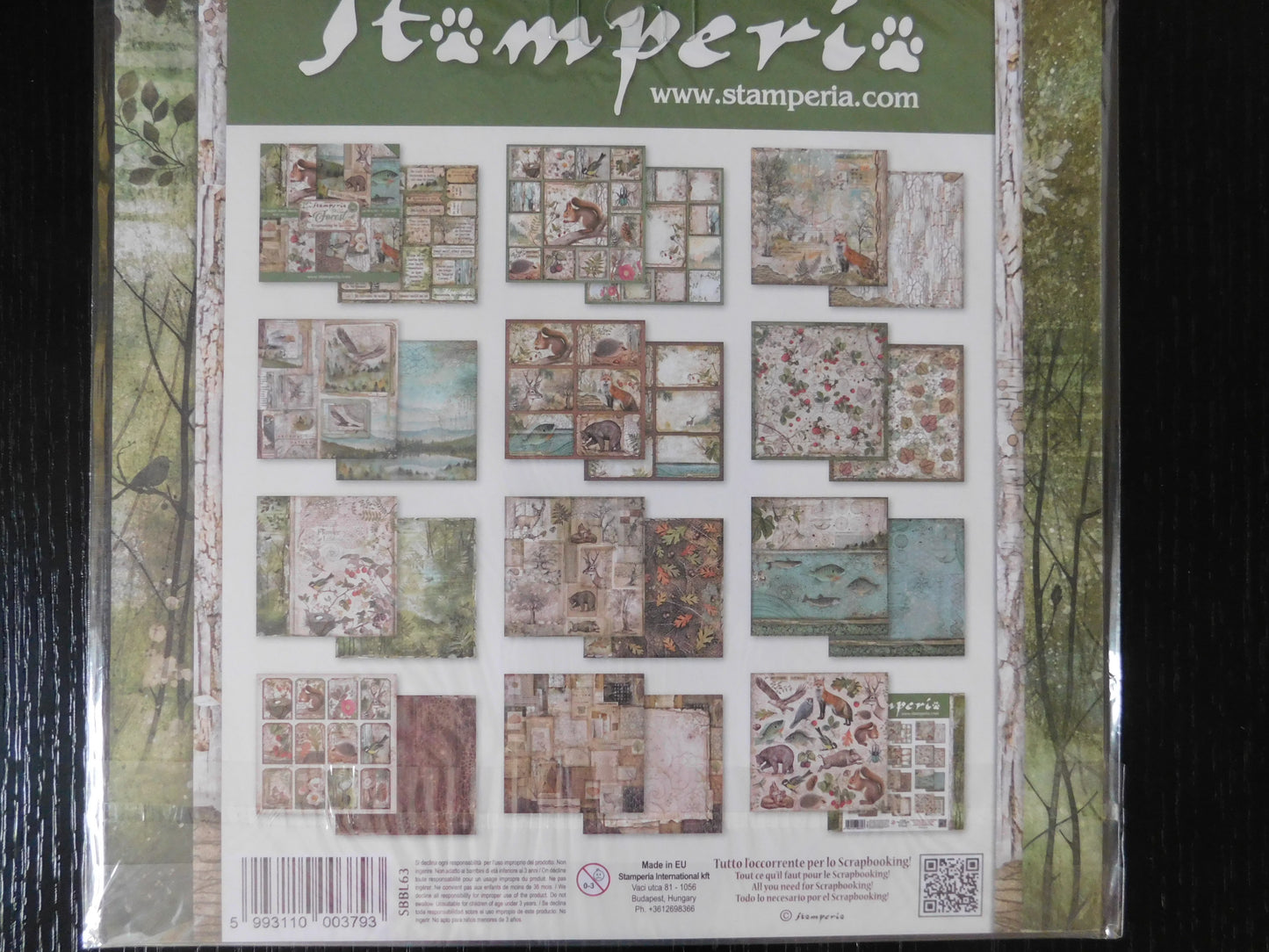 Stamperia Scrapbooking Paper Set - "Forest"