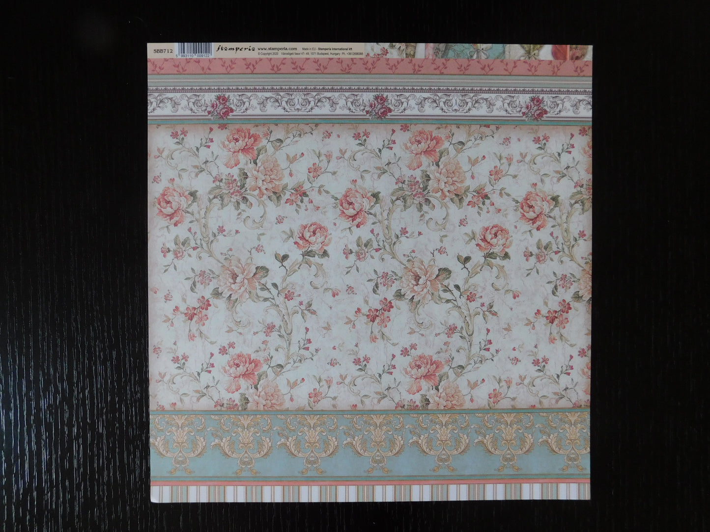 Stamperia Single Scrapbook Paper -Double Faced - 'Princes'  (pack of 4)