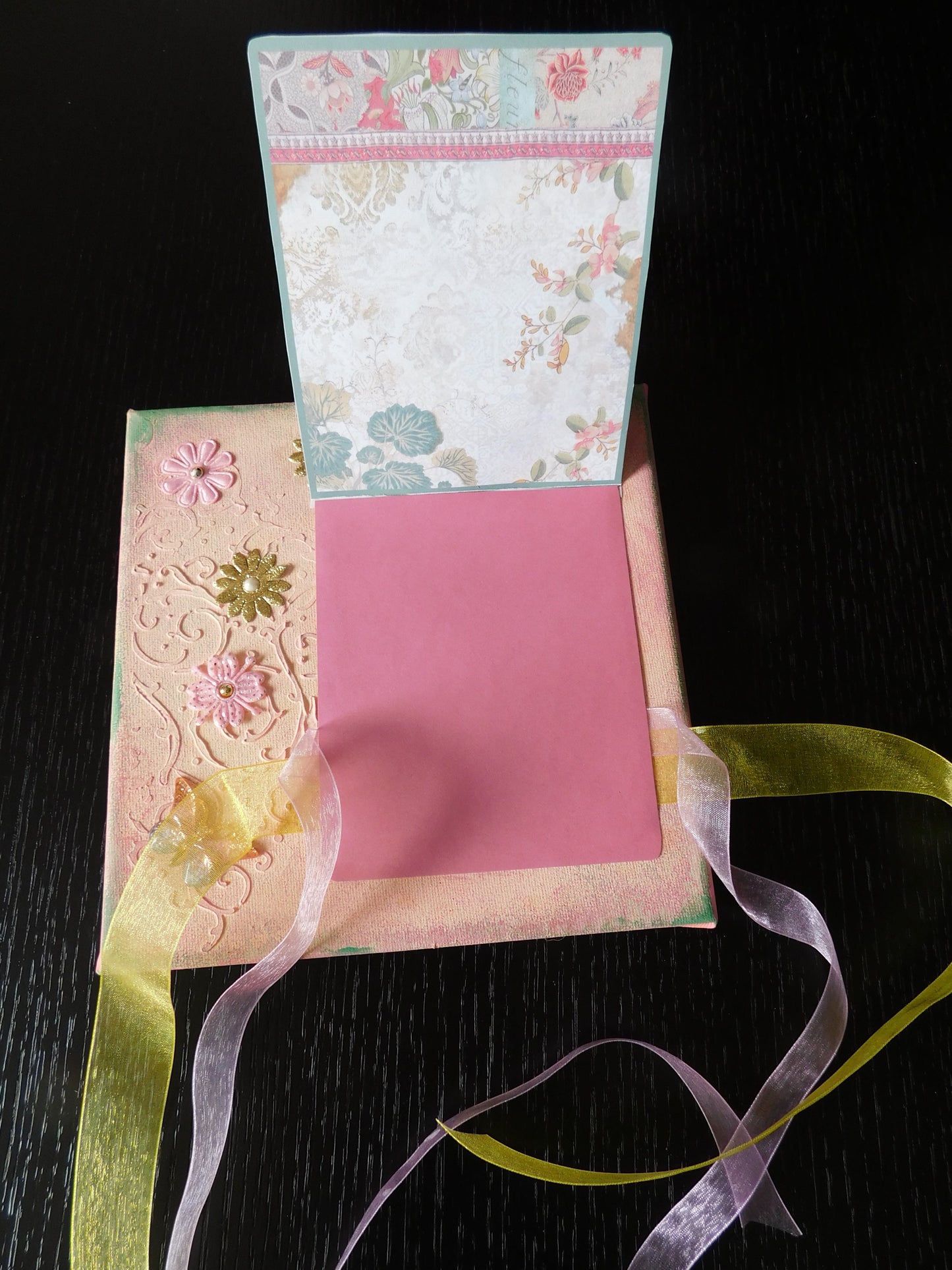 The Pink Flowers Canvas Card