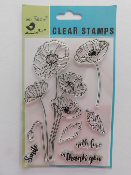 Clear Stamp - Poppies