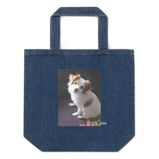 "Gina" denim tote bag