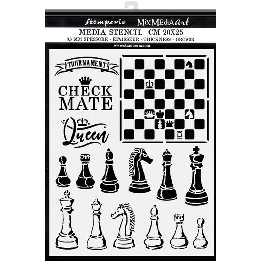 Stamperia Chess Theme Stencil